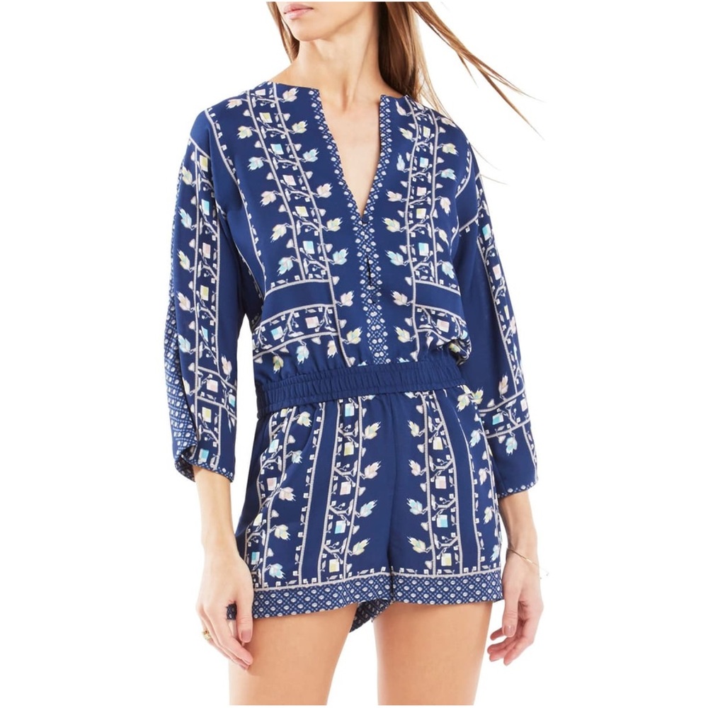 NWT BCBG Danae Floral Print Romper